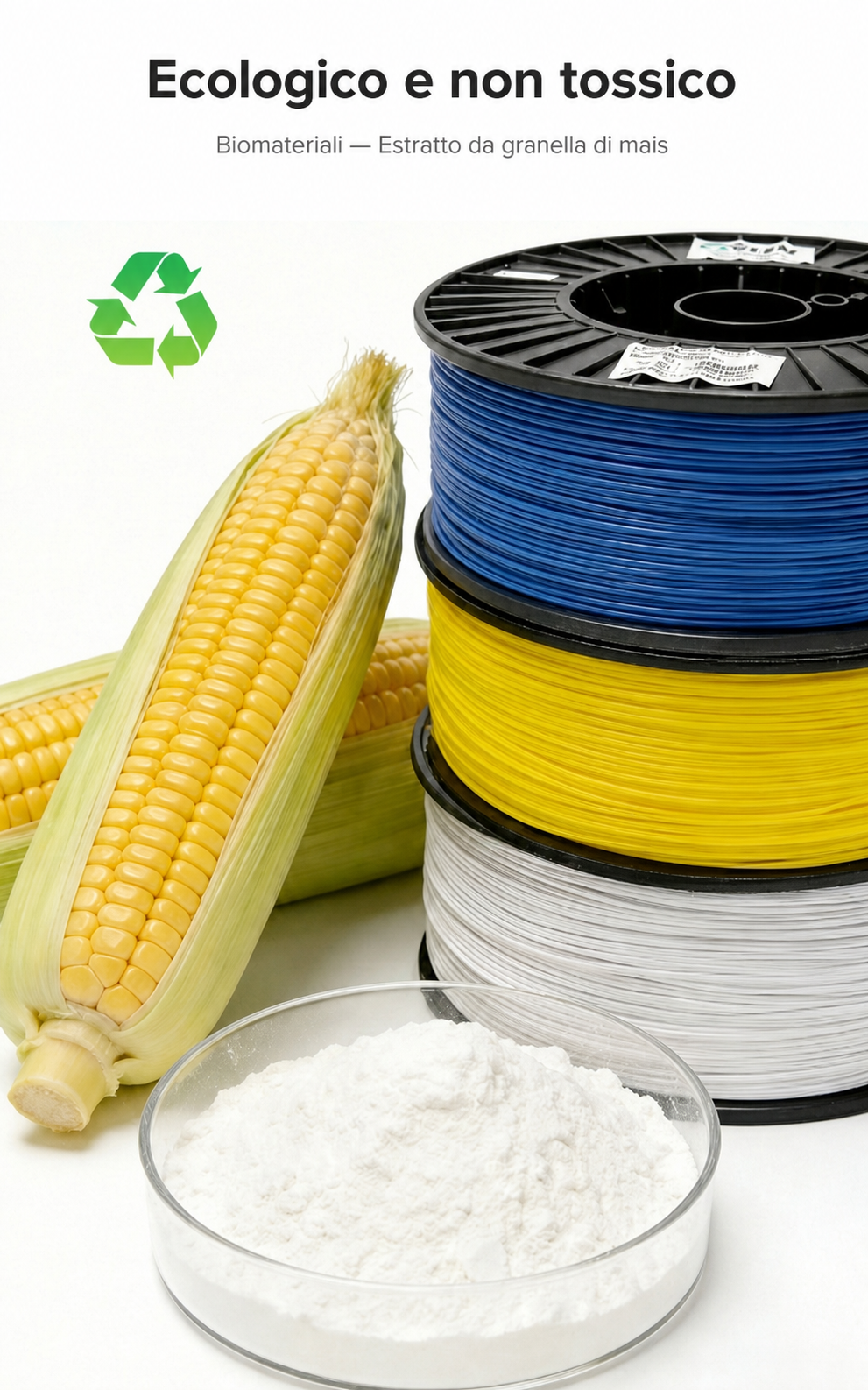 Filamento PLA ricavato dal mais — ZARK materiali ecologici